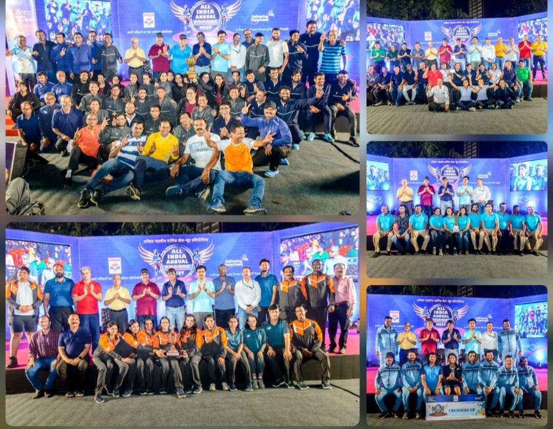 HPCL's tweet photo. Our C&amp;MD, Sh. Pushp K Joshi, at closing ceremony of All India Sports Meet, emphasised on creating #NayaHP with renewed focus on well-being of the Stakeholders.
#HPCL Sports Portal was also launched on the occasion, to bring transparency in Sports selection process.
@HardeepSPuri https://t.co/RikEyr3obH