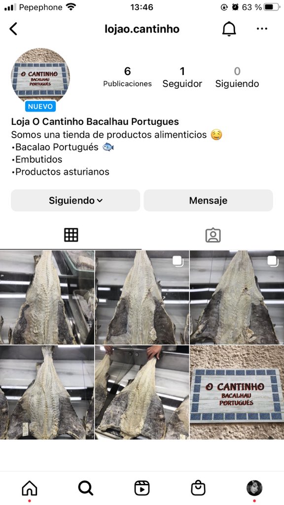 Mi padre ha abierto una tienda de productos alimenticios 🤤, principalmente Bacalao portugués y embutidos…si hacéis vuestra magia ✨ nos ayudarías un montón 🤞🏻

Estamos en 📍 C/Cristo de la salud 6,Galería Toledo, Valdemoro 
Instagram: lojao.cantinho