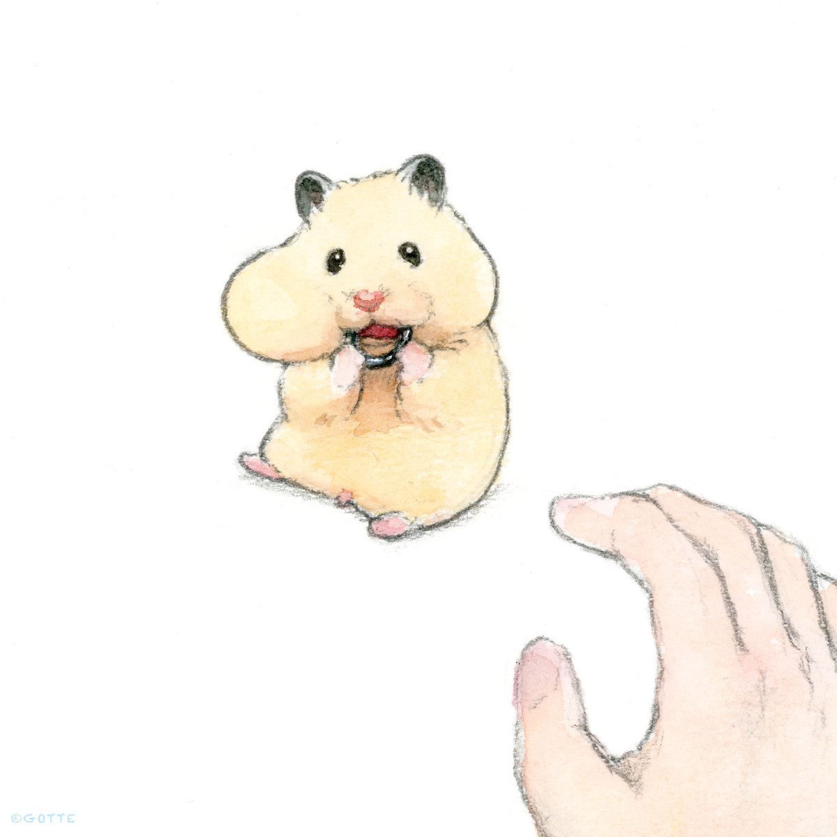 「リングスタンドなハムスター 」|GOTTE🐹HamsterPainterのイラスト