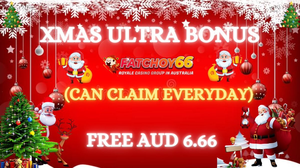 Fatchoy66_aus's tweet photo. 🎄X'MAS ULTRA BONUS🎄

🔥From 20th Dec - 26th Dec
🔥FREE AUD 6.66
🔥Can Claim Everyday

🔰Contact Us Get A More Information!!!
📲 WhatsApp - https://t.co/oZaARsRT7o
📲 Telegram - https://t.co/Jin0v2IbTx
🌐 Website - https://t.co/RdrMsVcGrB https://t.co/pV95WXfR49