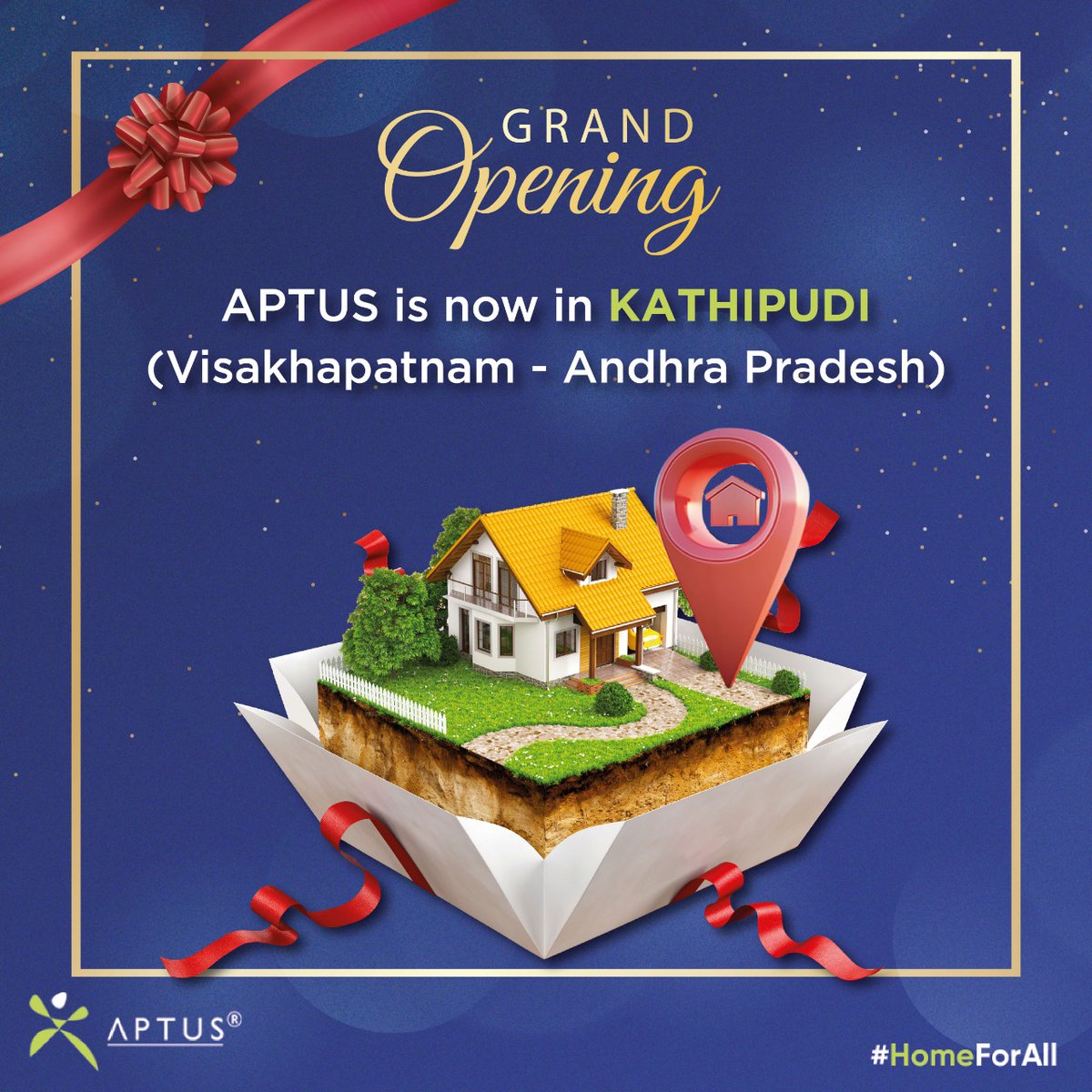 Aptusindia's tweet photo. Aptus is now here in Kathipudi at Visakhapatnam, Andhra Pradesh for all your housing finance needs!
#Aptusfinance #Aptusvaluehousing #Aptus #HomeLoan #AptusIndia #Dreamhome #Kathipudi #Visakhapatnam #AndhraPradesh https://t.co/hpIMShWngz