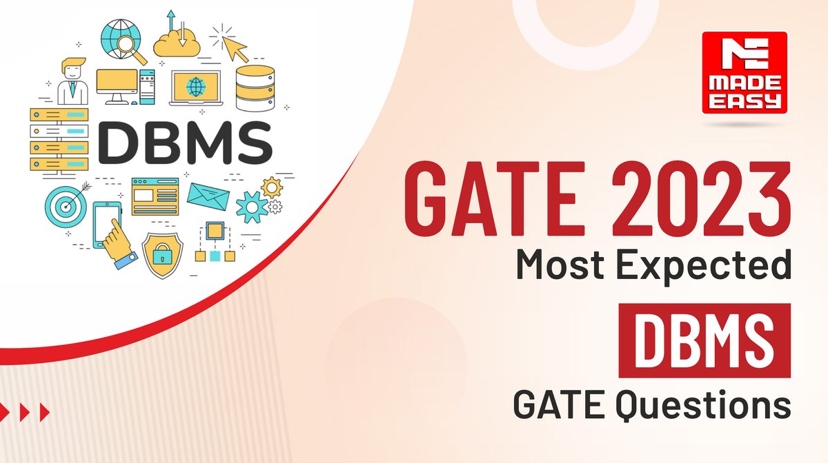 MADEEASY_Delhi's tweet image. Want to know about the GATE questions for DBMS crucial from the final exam point of view? Check out the blog post: ‘Most expected DBMS GATE questions – GATE 2023 exam’.

Read now: bit.ly/3WaaP3u

#DBMS #GATEQuestions #GATEDBMSQuestions #GATEQuestionPaper #CSE #GATECS