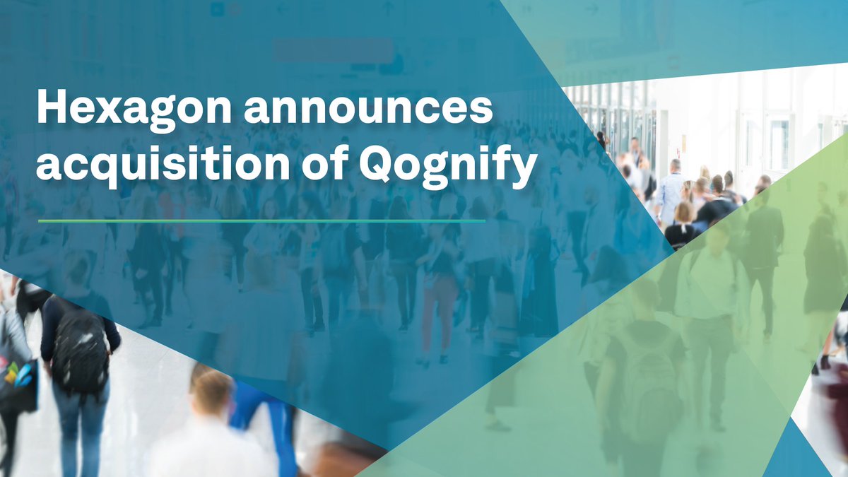 HexagonSIG's tweet photo. Big news! Hexagon has acquired @Qognify, a leading provider of physical security and enterprise incident management software solutions. Read the press release to learn more. https://t.co/DZ4TDwicZI

#safety #security #video https://t.co/eKCnNN9zxd