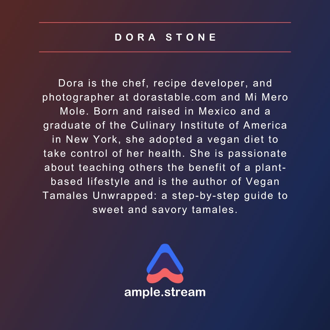 AmpleProtocol's tweet image. Meet our Creators!
Vegan Chef: Dora Stone🍲

Link up/Follow: @DorasTable 
👩‍🍳
tiktok.com/@DorasTable 

#MeetOurCreators #Web3Series #CookingShow
Ample.Stream is built on #NEARProtocol