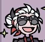 She's just standing there. No. Seriously she's just smiling like a idiot standing there having no idea what the hell she's doing.