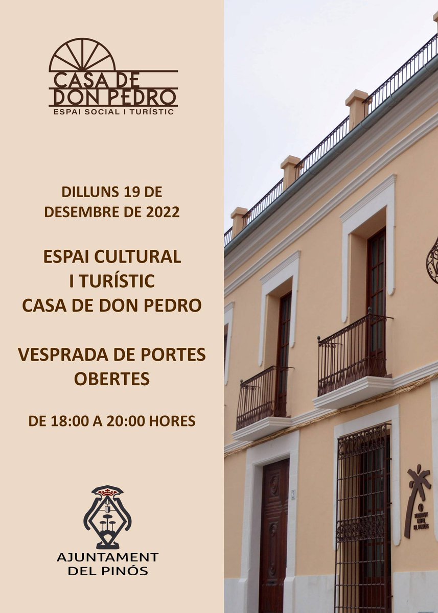 Hoy a las 11:00 horas se iunagura la casa de Don Pedro situada en la calle Maisonnave, 2 de Pinoso