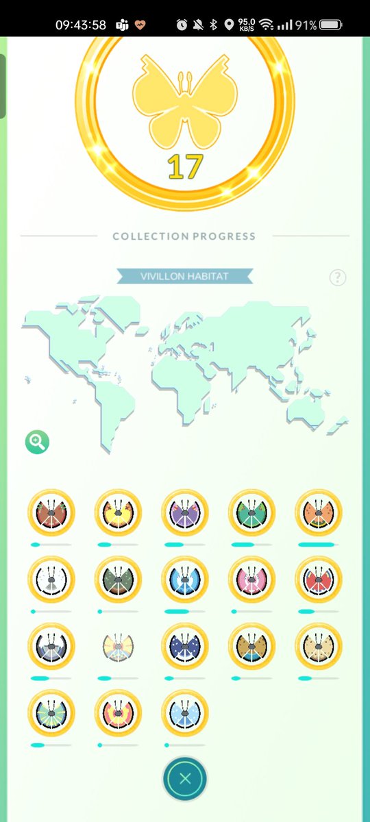 SageTheOldFox's tweet photo. I'm this 🤏 close to complete this medal.
Do you know someone who has the #Ocean form?
I've got the #Meadow one.

#Vivillon
#PokemonGOfriend #VivillonCollection #PokemonGoFriendsCodes https://t.co/Rumi0m48DJ