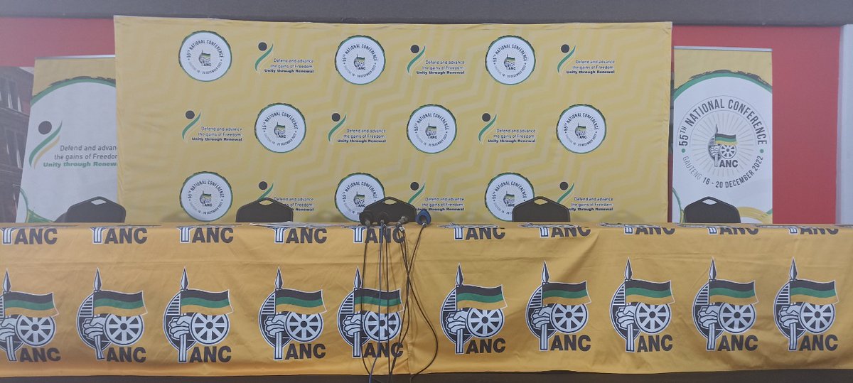 cgtnafrica's tweet photo. #PICTURES: Results expected shortly at the Nasrec Expo Centre, #South Africa, where 4,000 African National Congress (#ANC) delegates will gather to learn whether Cyril #Ramaphosa will lead the party for another five years or it will be former health minister Zweli #Mkhize https://t.co/9F91X4bgsp