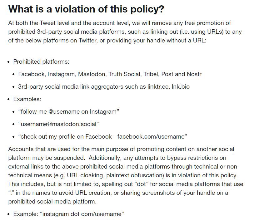 manolo_loop's tweet photo. Ieri il profilo ufficiale @Twitter ha fissato nuove regole che vietano di pubblicare link a una lista di social, fra cui @joinmastodon: una policy che in #UE è illegale.
Qualcuno l’ha spiegato a #Elmerda, che oggi ha fatto dietrofront.
@elonmusk è una 💩ma anche un 🤡 spaziale https://t.co/kDu8GeMPLC