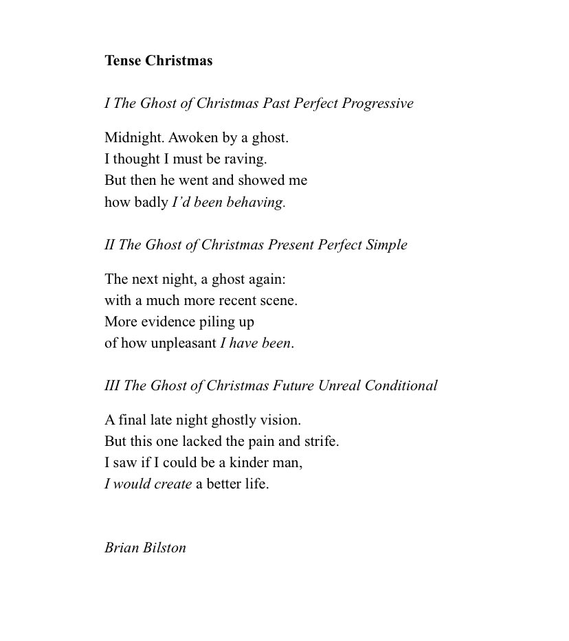 Brian Bilston on X: 10th December: a poem about bin day disruption caused  by the revised Christmas collection schedule. #SantanicVerses   / X