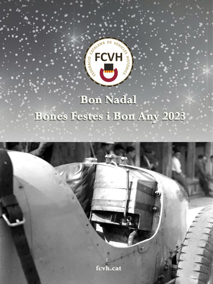 Tot l'equip de la <a href="/fedcatvehhistcs/">Federació Catalana Vehicles Històrics</a> us desitja unes bones festes, un bon #Nadal i un bon #Any2023! 

Tornarem amb les piles carregades per la propera temporada 💪