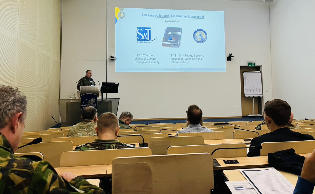 ENSECCOE's tweet photo. During the Energy Awareness Course held from December 12 to 16 in #NATO School Oberammergau (#NSO), Colonel Thierry Segard, Deputy Director of NATO ENSEC COE made a lecture to present the #ENSECCOE and the forecasts activities for 2023. https://t.co/1hlP87dKUh