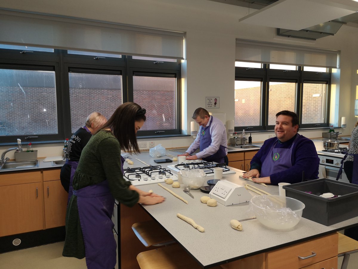 LevenmouthAc's tweet photo. #LevAcWellbeing. Well done to all staff who attended the "Bake N Blether last week in the Home Economics department. It was a great opportunity for staff to get together and chat whilst making Mince Pies, Tablet and other Christmas treats. https://t.co/qn15g7dtlf