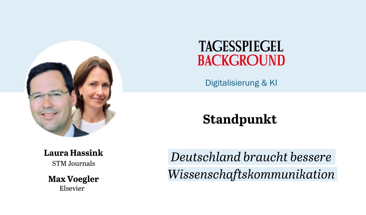 Tagesspiegel Background Digitalisierung & KI (@tspbackgrounddi) on Twitter photo Was kann getan werden, um Vertrauen in Wissenschaft trotz #Falschinformationen zu stärken? Darüber schreiben <a href="/hassinkl/">Laura Hassink</a> von STM Journals und <a href="/voeglerm/">Max Voegler</a> von Elsevier 👉lnkd.in/eBnYsAUD (frei verfügbar) Was kann getan werden, um Vertrauen in Wissenschaft trotz #Falschinformationen zu stärken? Darüber schreiben <a href="/hassinkl/">Laura Hassink</a> von STM Journals und <a href="/voeglerm/">Max Voegler</a> von Elsevier 👉lnkd.in/eBnYsAUD (frei verfügbar)