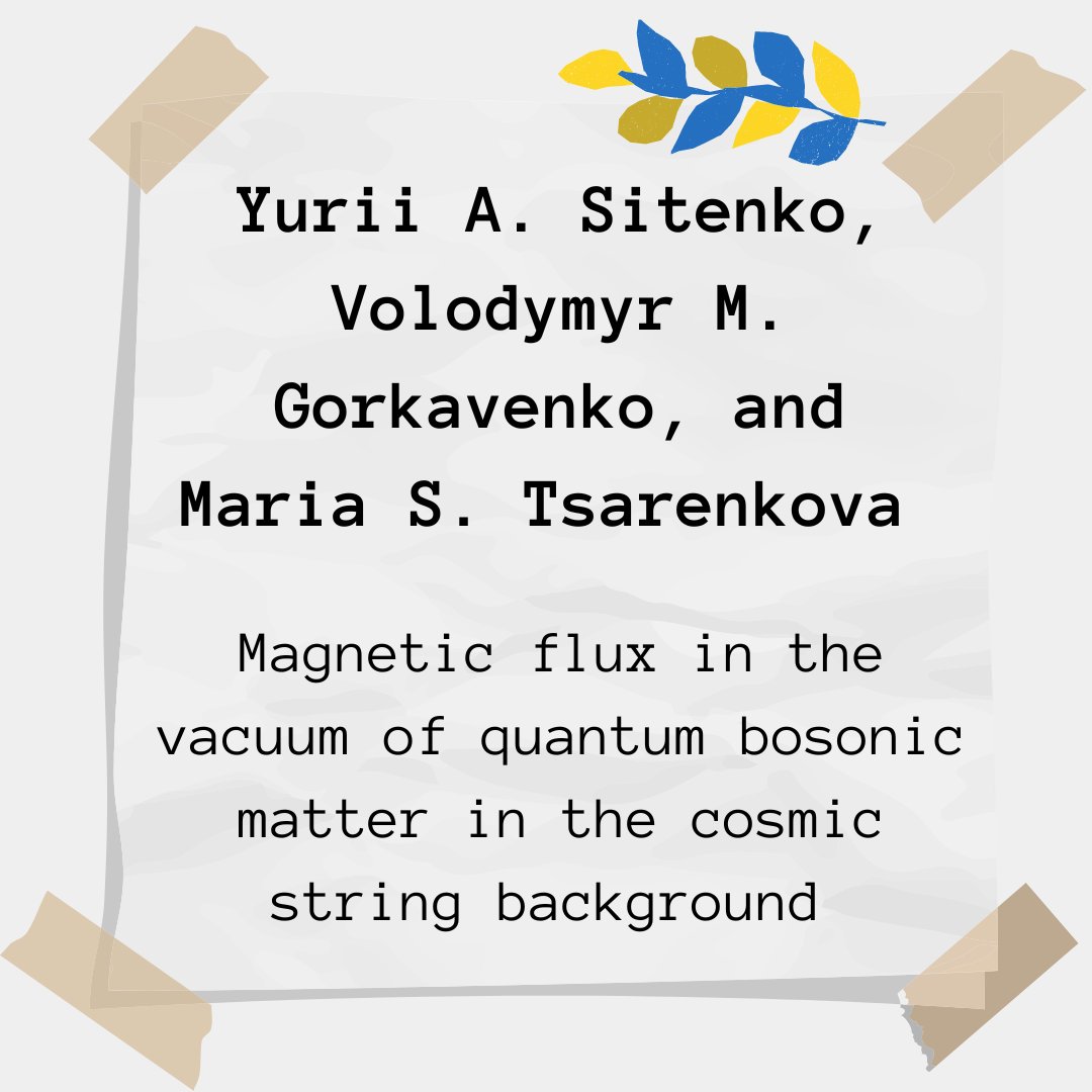 ESIVienna's tweet photo. The ESI implemented 2022 a special research fellowship for mathematicians and physicists from Ukraine🇺🇦 in order to support them during the war against the Russian Federation.
One of them was Y. Sitenko, whose main interest lies in #theoreticalphysics. (s. article as a comment) https://t.co/M4mUUmAtXi