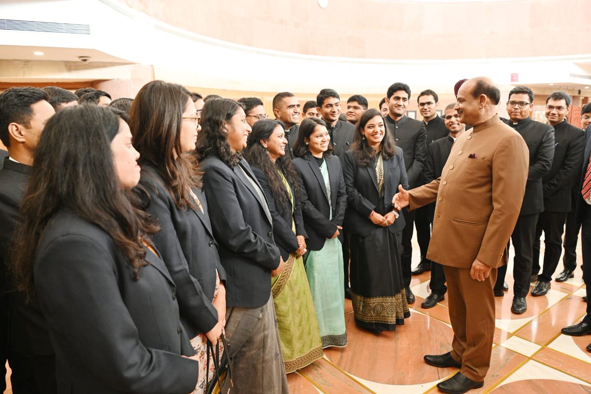 LokSabhaSectt's tweet photo. Lok Sabha Speaker Shri @ombirlakota inaugurated an appreciation course in Parliamentary Processes and Procedures for the Indian Forest Service (IFS) Probationers in Parliament House Complex, today. @loksabhaspeaker @Sansad_TV https://t.co/bsVKWauNAS