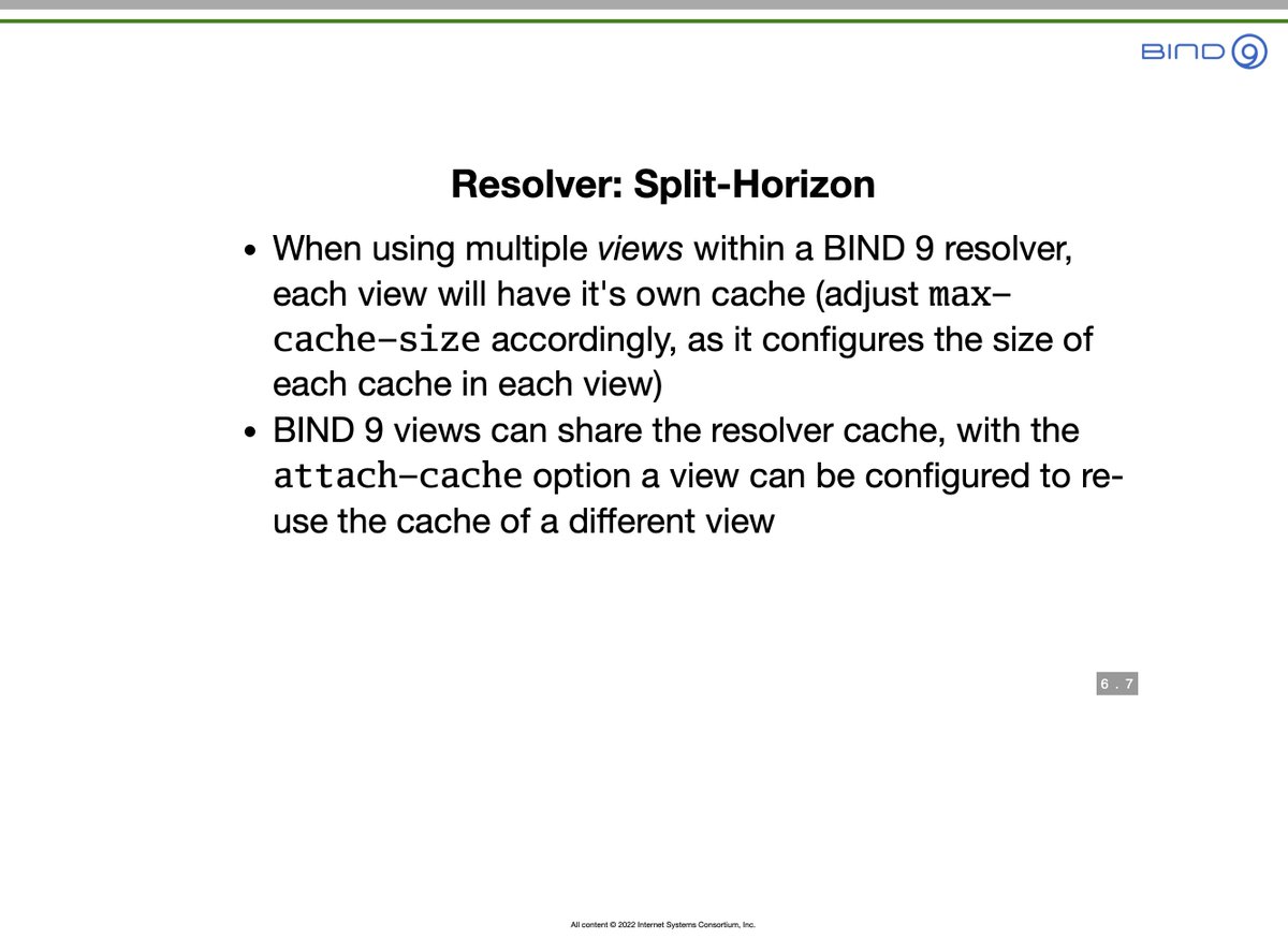 ataudte's tweet photo. Did you know that each #DNS view of #BIND9 uses its own cache and it must be set sensibly to prevent an out-of-memory killer in #Linux?
Tips about memory management were presented in the latest webinar by @ISCdotORG.
📄: https://t.co/H7E3JLi8QK
🎥: https://t.co/7Av2a9nYc4 https://t.co/zLyHOI8oLz