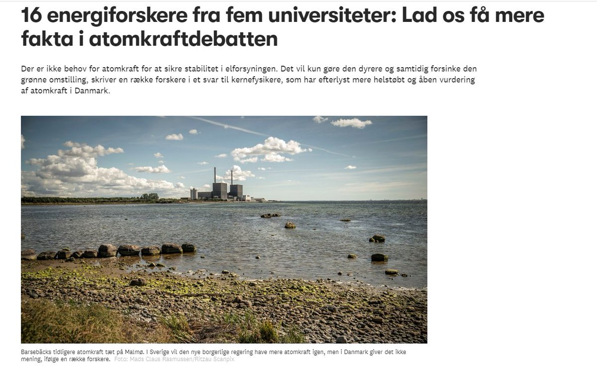 AauInnovation's tweet photo. Der er ikke brug for atomkraft i Danmark! sådan lyder konklusionen fra 16 energiforskere fra @aalborg_uni @DTUtweet @AarhusUni @SyddanskUni i dag.
Læs hvorfor her👉 https://t.co/sDUIBZagmi
#dkforsk #dkgreen https://t.co/4A314pccfo