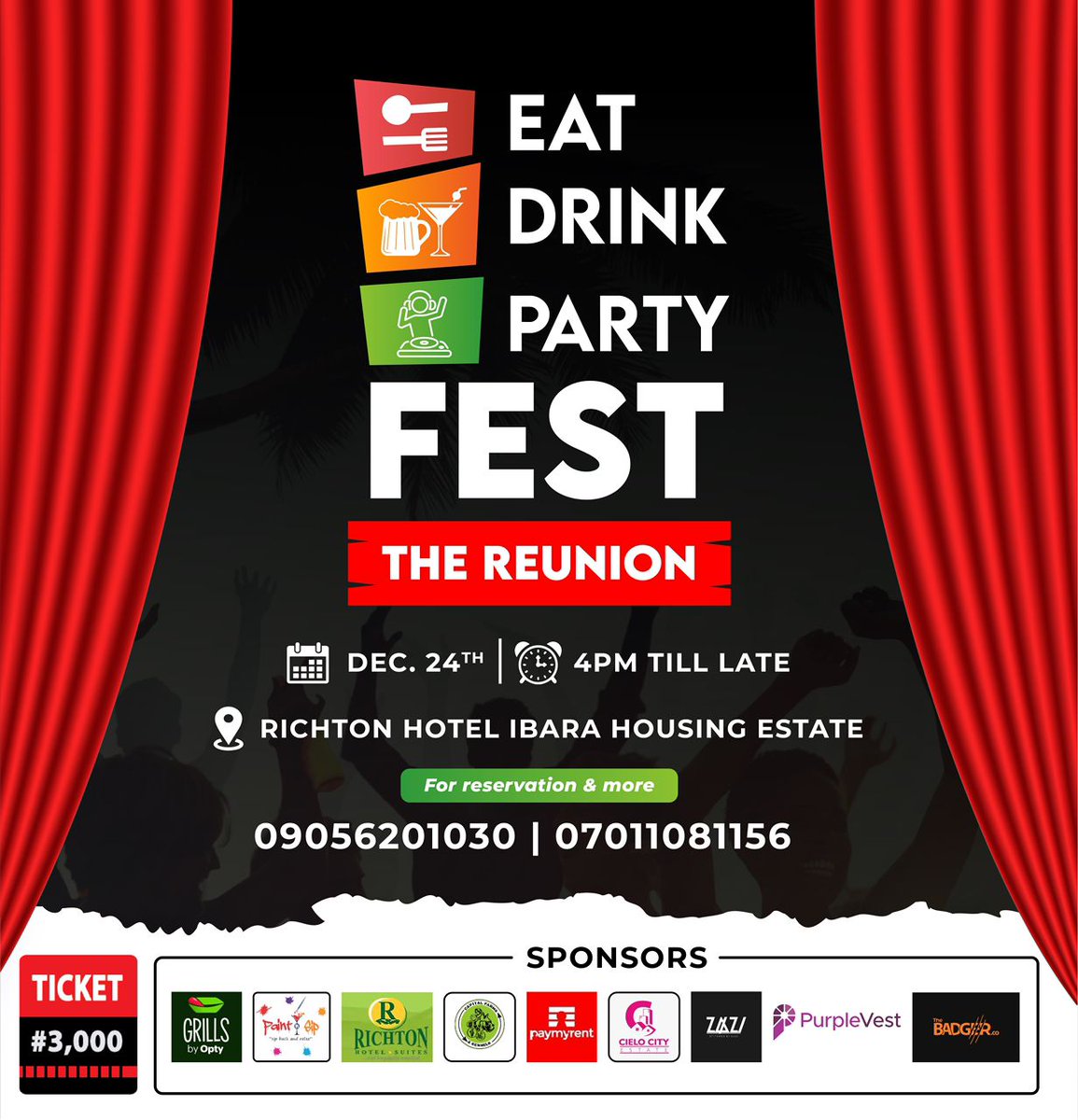 OgunTwitta's tweet photo. EAT! DRINK! PARTY! Live in ABEOKUTA
Don't miss out!
cc @grillsbyopty https://t.co/kF9Ap7dH6k