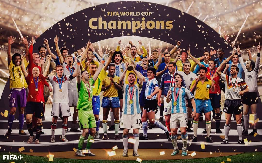 MasumaDina's tweet photo. FIFA world cup 2022 Champion Argentina 🇦🇷🏆🇧🇩

#FIFAWorldCup #ArgentinaVsFrance #Messi𓃵 #WorldCupFinal #LionelMessi𓃵 #Messi #ThankYouQatar #DiMaría #Dybala https://t.co/Pq1N36SMU4