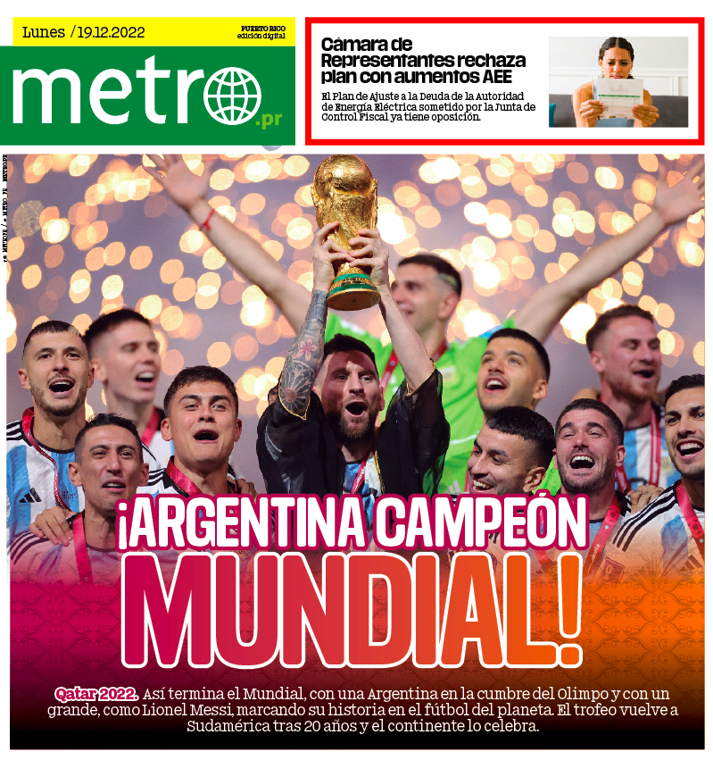 📰☀️ ¡Buenos días! Esta es la portada de hoy lunes, 19 de diciembre del 2022. Busca las historias aquí: ow.ly/3PWm50M6Ebm