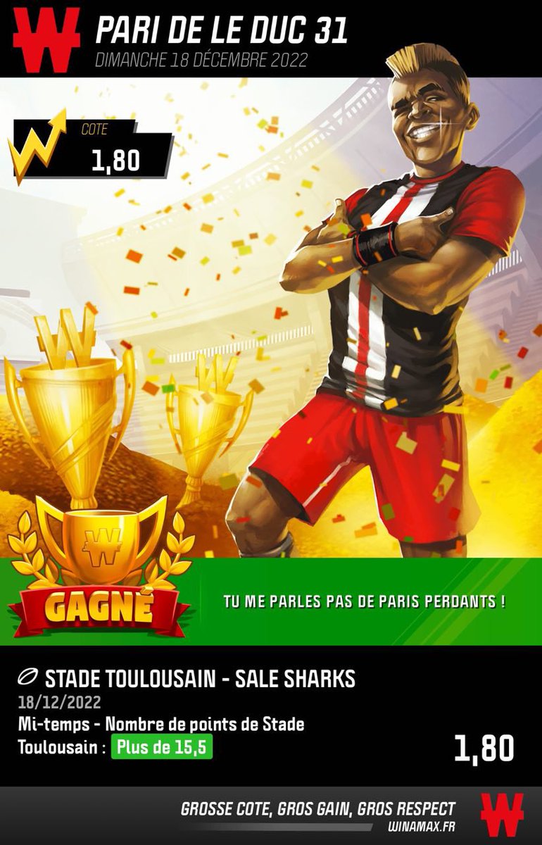 LeducPronos's tweet image. ☀️ Les gains n’attendent pas ! 

✅ Rejoignez le groupe du Duc et encaissez même le dimanche
#TeamParieurs #TeamParieur