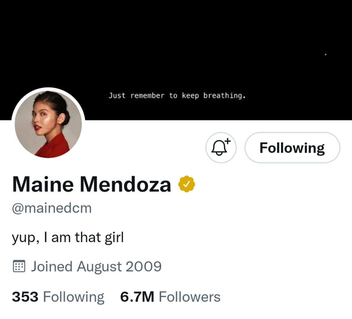 JoeApetse's tweet photo. What's up, twitter? Laban o bawi?
#thecheckmark
#MaineMendoza https://t.co/w8tc5Bg8vv