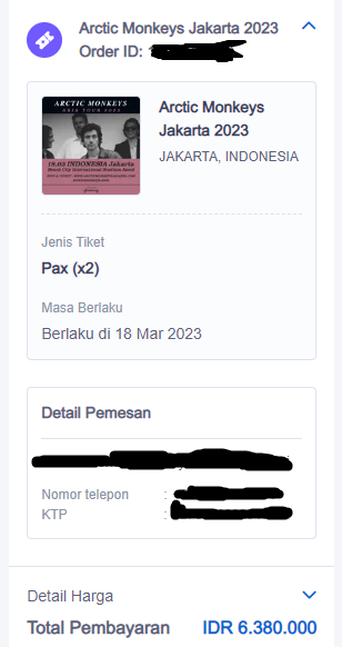 bharlly_m's tweet photo. WTS Arctic Monkeys Jakarta
CAT 2 = 2 ticket

Fee +200K https://t.co/4NSCam8rRJ