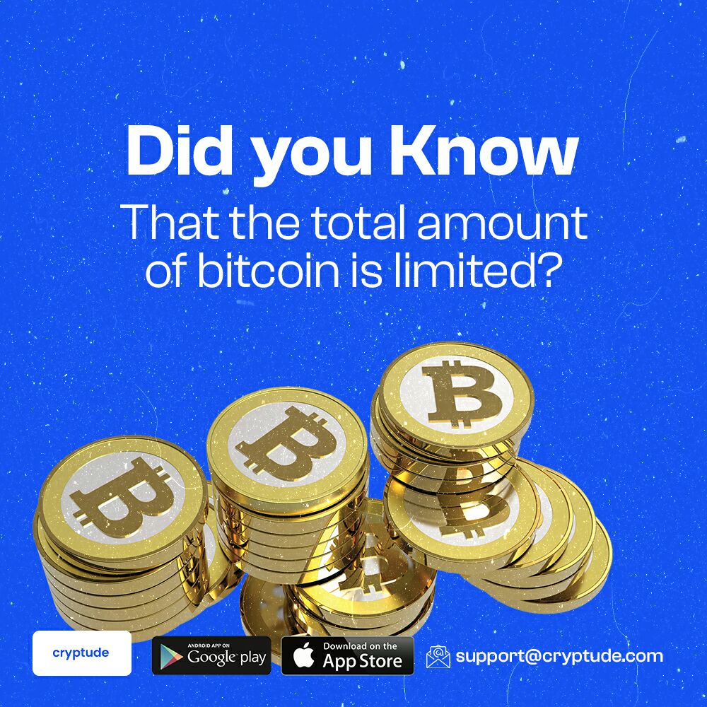 thecryptude's tweet photo. With all the fuss about Bitcoin, imagine our surprise when we found out that there's a maximum total supply of Bitcoin?

Do you know what the maximum figure, do you think you'll own 1 bitcoin before it reaches that figure?

Let's know what you think in the comment section 😊 https://t.co/4COErVcGjK