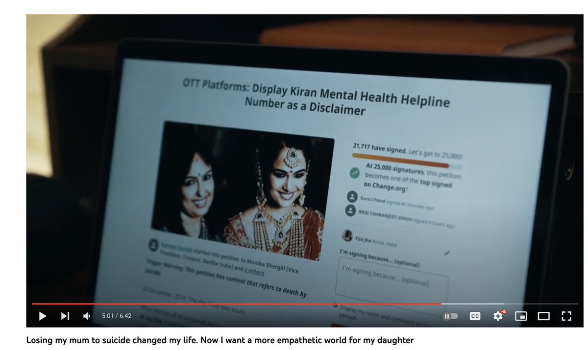 Change.org India (@changeorg_india) on Twitter photo Trigger warning: The video describes experiences of suicidal distress and recovery. <a href="/itsoktotalk_in/">It's Ok To Talk</a> features <a href="/kalyanirohit26/">Kalyani Rohit</a>'s journey and remind us that we are not alone, and that we too can outlive moments of distress. WATCH:
youtu.be/Vkqge1MXpKY
change.org/callforhelp Trigger warning: The video describes experiences of suicidal distress and recovery. <a href="/itsoktotalk_in/">It's Ok To Talk</a> features <a href="/kalyanirohit26/">Kalyani Rohit</a>'s journey and remind us that we are not alone, and that we too can outlive moments of distress. WATCH:
youtu.be/Vkqge1MXpKY
change.org/callforhelp