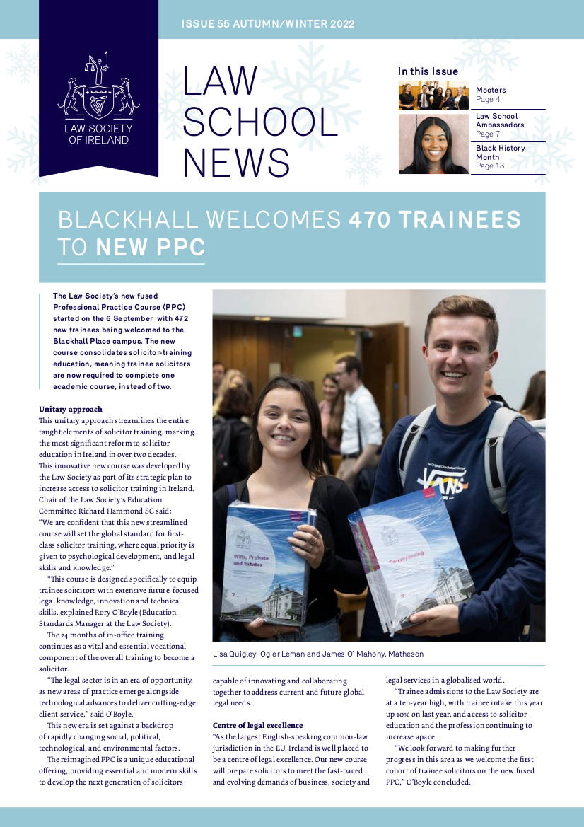 See our latest edition of the Law School News. Highlights from the latest edition include the launch of a new unitary PPC, a celebration of trainees in mooting competitions, new Law School Ambassadors, and much more! tinyurl.com/3xdbz7nr