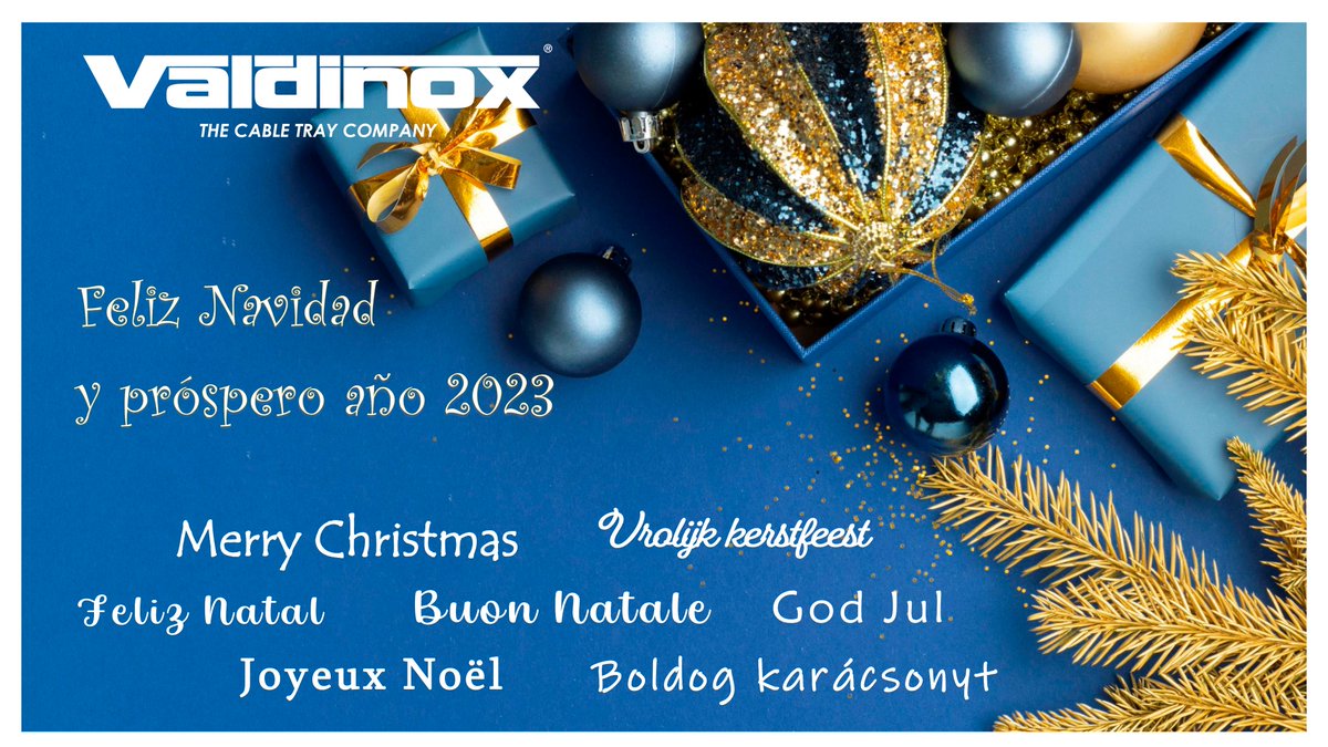 VALDINOX's tweet photo. Desde VALDINOX os deseamos Feliz Navidad, y un feliz año 2023 con buena salud.

We wish you Merry Christmas, and a happy new year 2023 in good health.

#feliznavidad #merrychristmas2022 #joyeuxnoel #buonnatale #feliznatal #godjul #boldogkarácsonyt #Vrolijkkerstfeest
#VALDINOX https://t.co/nChBTxA6us