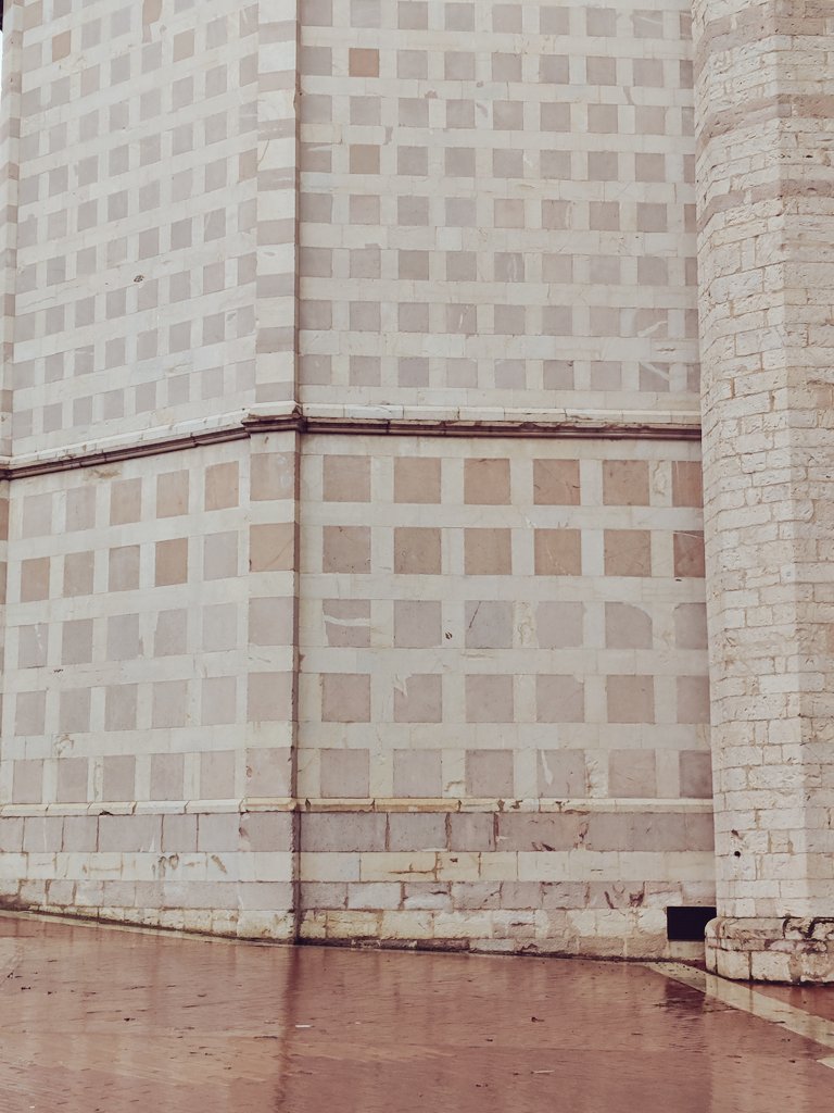 Really enjoyed 'Search History' by <a href="/SpacePopular/">Space Popular</a> at <a href="/Museo_MAXXI/">MAXXI</a>  last week 🧡💚 It's an amazing moving curtain so look at the vid for full effect: maxxi.art/en/events/spac… it looks at Rossi's work, but it was funny to be at S.Chiara in Assisi the next day and see all the echoes.