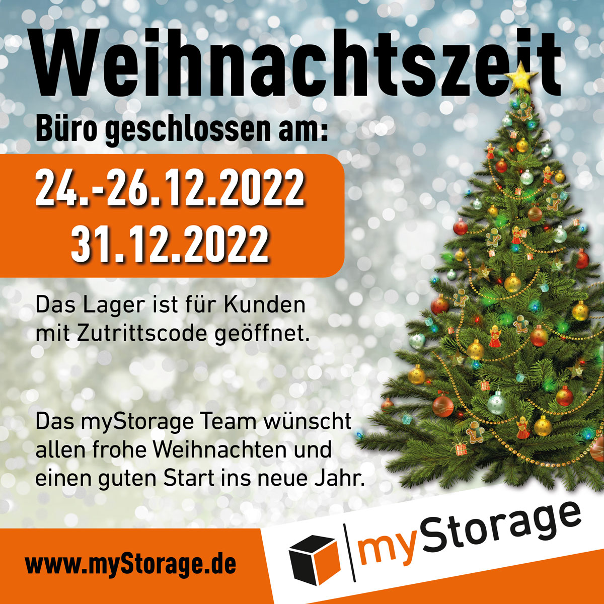 myStorage11's tweet photo. Das myStorage Team wünscht allen frohe Weihnachten und einen guten Start ins neue Jahr 

#myStorage #SelfStorage #Lagerraum #Berlin #Fürth #Heidelberg #Mannheim #NeuUlm #Nürnberg #Reutlingen #FroheWeihnachten https://t.co/ooMwXjfRbT