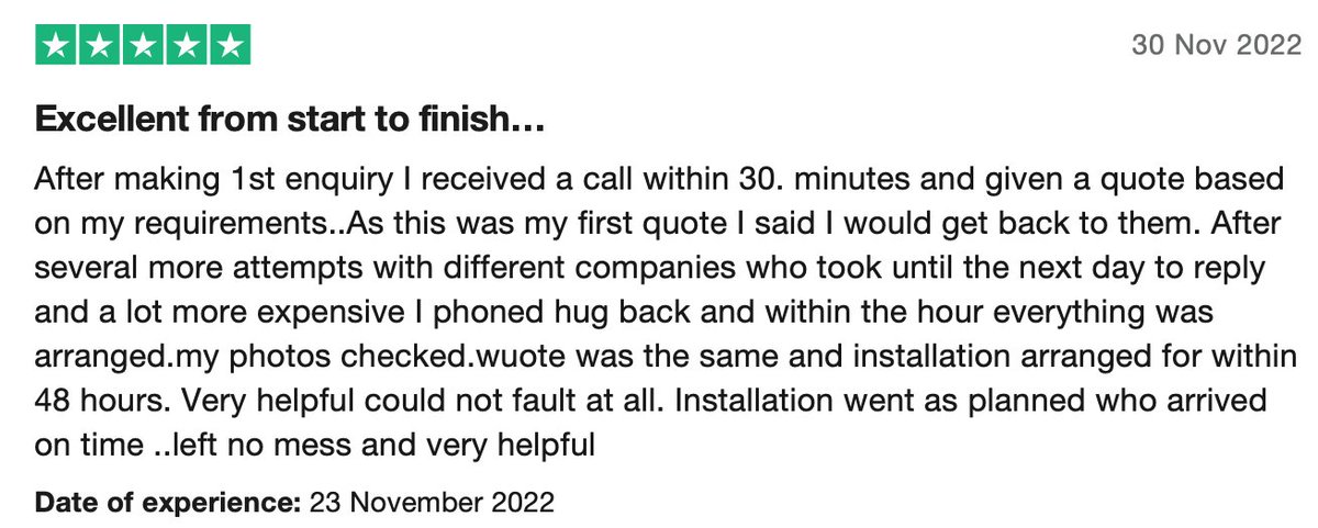 HugLimited's tweet photo. Another 5-star review from a happy customer☺️ 

https://t.co/7UroKYE7pc  #newboiler #hugboilers #needaboiler https://t.co/sBwTqokqaj