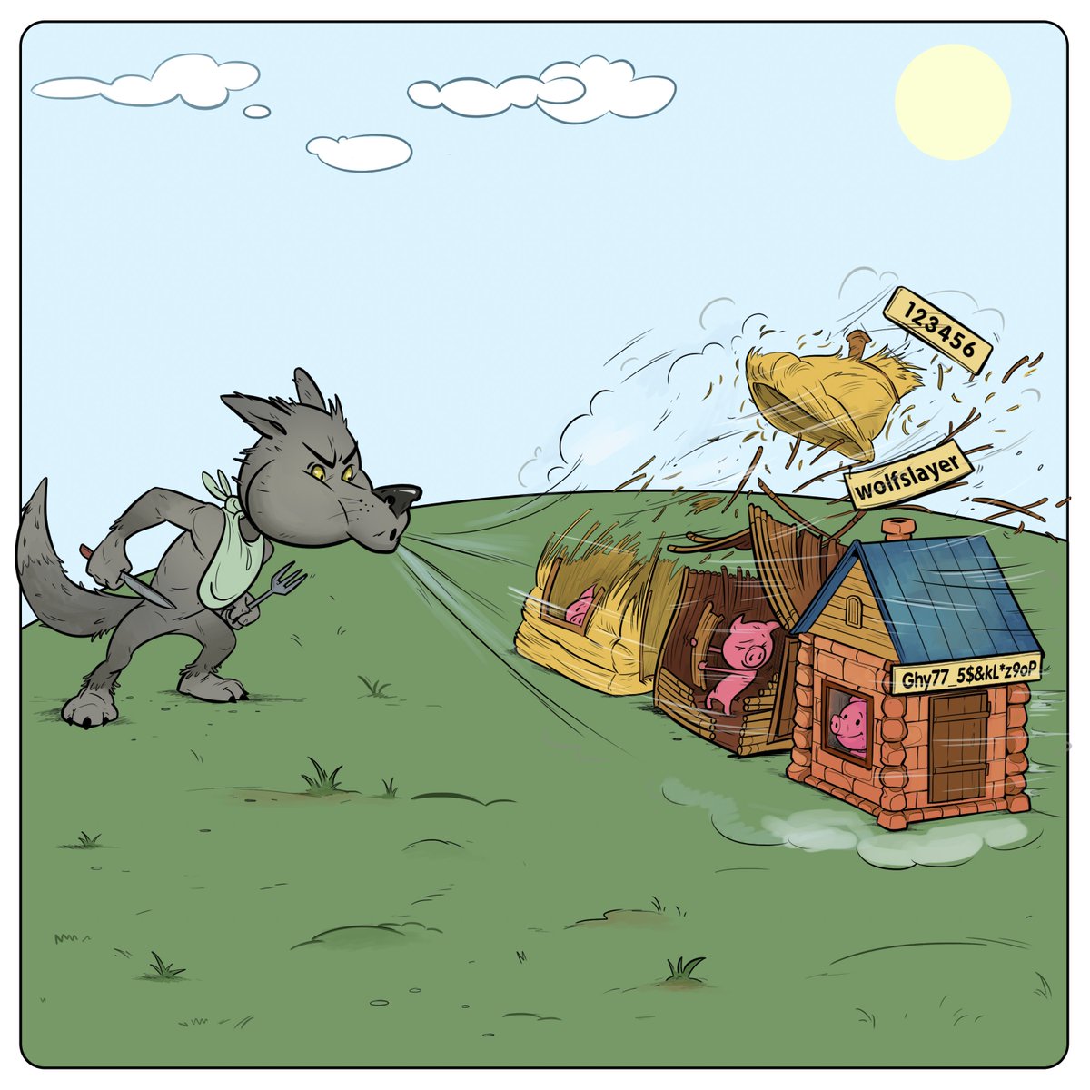 What can the story of the three little pigs teach us about the security of your passwords? 🐷🐺

🌬️ 123456
🌬️wolfslayer
😡 !^4wfd6araMDB[8Yggs775

Here is what we have to say👉kas.pr/a2v2
#passwords #cybersec #infosec