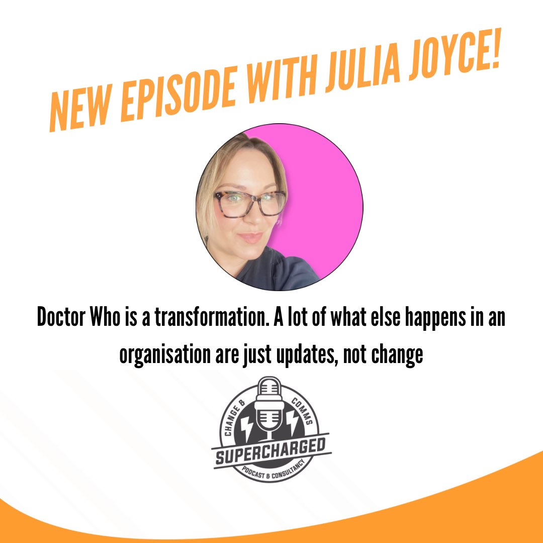 change__podcast's tweet photo. Julia Joyce joins us to talk about resistance, change and Pokemon! When should you consider resistance and opposition to change, and how should you address it when you find it?
https://t.co/4vfSMDPUrq
#newepisode #change #resistance #personas #communications #commsmanager https://t.co/IdaLNPcf5H