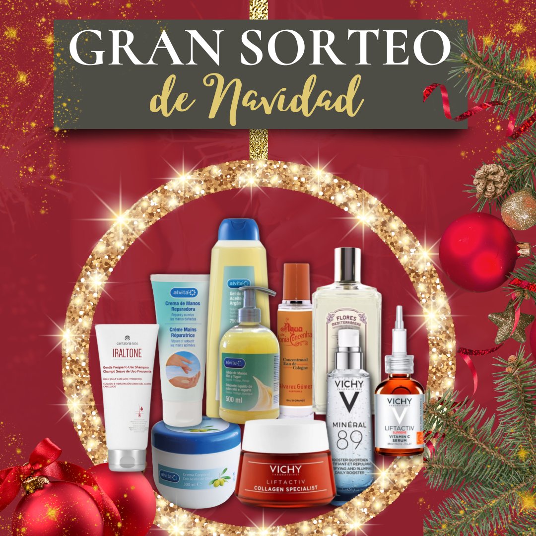 Estas navidades queremos hacer un regalazo con esta CESTA de productos valorada en más de 60€, para empezar el año a lo grande.

Para participar es muy sencillo 👇
1️⃣ Síguenos.
2️⃣ Haz RT.

🗒 Bases: chachifarma.com/web/content/16…

El sorteo acabará el día 22 de diciembre a las 12:00h.
