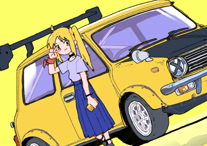 伊地知虹夏とMINI1275GT#BocchiTheRock #ぼっち・ざ・ろっく #伊地知虹夏 