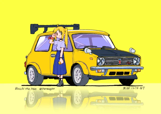伊地知虹夏とMINI1275GT#BocchiTheRock #ぼっち・ざ・ろっく #伊地知虹夏 