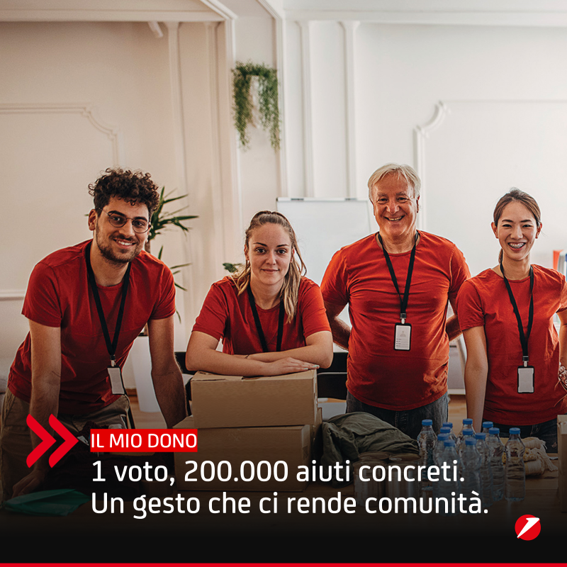 UniCredit_IT's tweet photo. #OurCommunities:📢 Partecipa anche tu a "1 voto, 200.000 aiuti concreti", campagna di solidarietà e sensibilizzazione di #UniCredit per le organizzazioni del #TerzoSettore.
Vota fino al 31/12 per la causa in cui credi con un gesto che ci rende comunità.❤