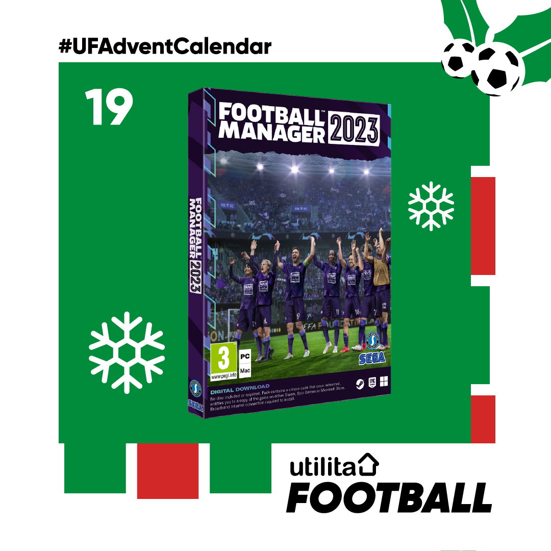 UtilitaFootball's tweet image. 🎁 𝐔𝐅 𝐀𝐝𝐯𝐞𝐧𝐭 𝐂𝐚𝐥𝐞𝐧𝐝𝐚𝐫 🎁

🎮  We have x20 Football Manager 2023 Codes to giveaway!

RT, follow us and tag a mate for the chance to win - winners will be notified by DM.

⌛ Entries close 10am December 20th

#UFAdventCalendar 📆 | @FootballManager