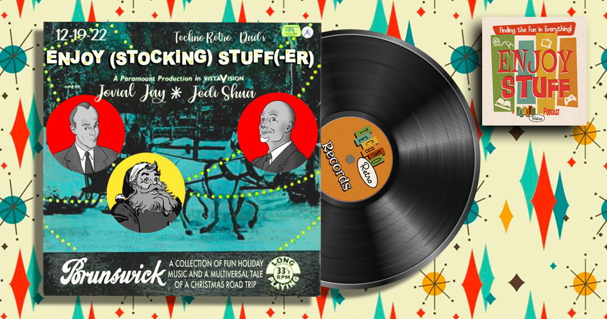 TechnoRetroDads's tweet photo. #Enjoy some holiday music with @JovialJay and @JediShua as they take a multiversal road trip across the country on the 2022 Enjoy (Stocking) Stuff(-er)
#ShareAndEnjoy and let’s build our band of Earbuds! #EnjoyStuff #TechnoRetro https://t.co/tXMO7DD7rR https://t.co/fLrUrlBogq