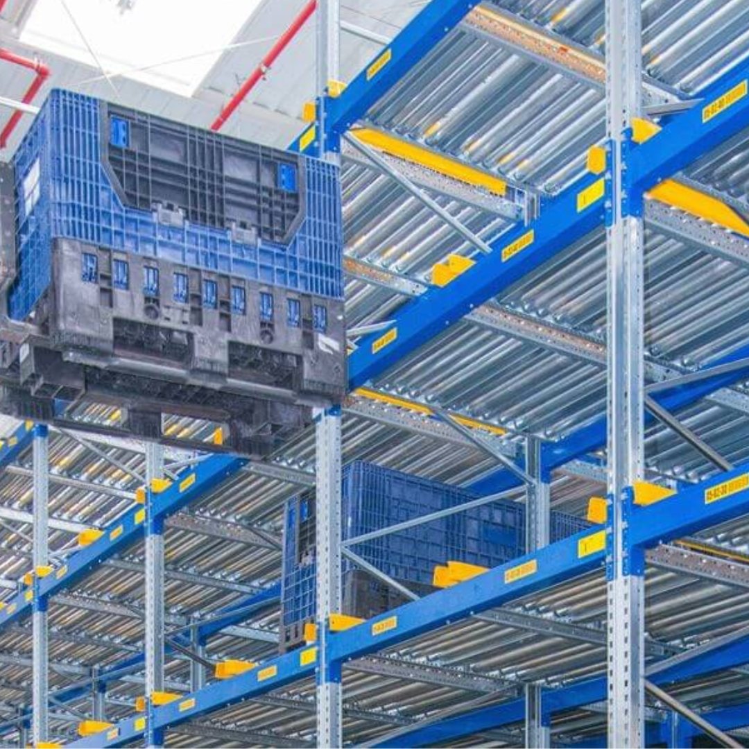 Unser Kunde Electrolux setzt bereits auf die Systeme von #BITO. Mit dem #Palettendurchlaufregal werden #Lagerflächen und #Transportwege optimal genutzt und der Produktionsprozess kann nach dem #FIFO-Prinzip umgesetzt werden.