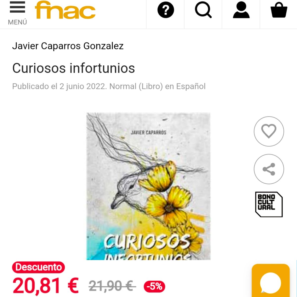 NovelaQue's tweet photo. ¡PERO BUENO! ¿ESTO QUÉ ES? ¡EN @Fnac @Fnac_ESP @Fnac_Libros
TAMBIÉN CON DESCUENTO! ¡QUÉ BARBARIDAD! enlace aquí: https://t.co/A0ERYjkFhX
#fnac #fnaclibros
#novelacuriososinfortunios #autorjaviercaparros #EdicionesCamelot #edicionescamelotamerica @edcamelot @NovelaQue https://t.co/PnLx2tr9sC