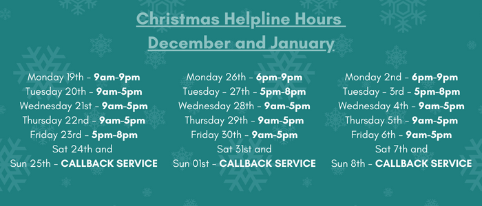 A wee reminder, our Helpline is open throughout the festive period, with slightly different working hours. If you are concerned about someone else's alcohol or drug use, please get in touch - Phone: 08080 10 10 11 Email: helpline@sfad.org.uk Webchat: sfad.org.uk