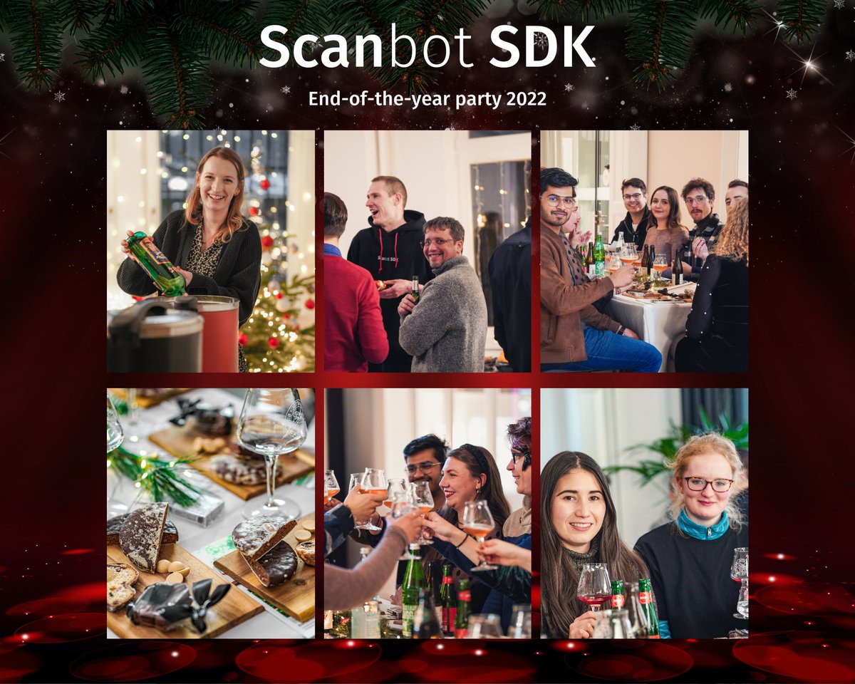 ScanbotSdk's tweet photo. A beer & praline tasting, mulled wine, a festive buffet & karaoke - that was the Scanbot SDK year-end party 2022 π
We want to thank the employees organizing the event, especially the HR team, and all the guests for this wonderful evening!
#event #team #TeamScanbotSDK https://t.co/aUyIpAANaM