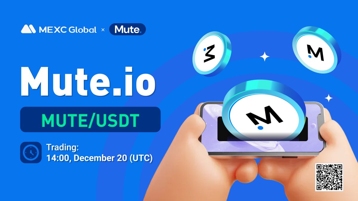 MEXC's tweet photo. 🚨MEXC new listings alert!

📈 $MUTE/USDT will list as a spot trading pair in the Innovation Zone at 14:00 on Dec 20 (UTC)  

@mute_io is a zkRollup-based DEX with limit orders, farming platform, and Bond platform built on Ethereum and zkSync.

Details: https://t.co/gnJPQsaMfO https://t.co/7VZMO7o4Uc