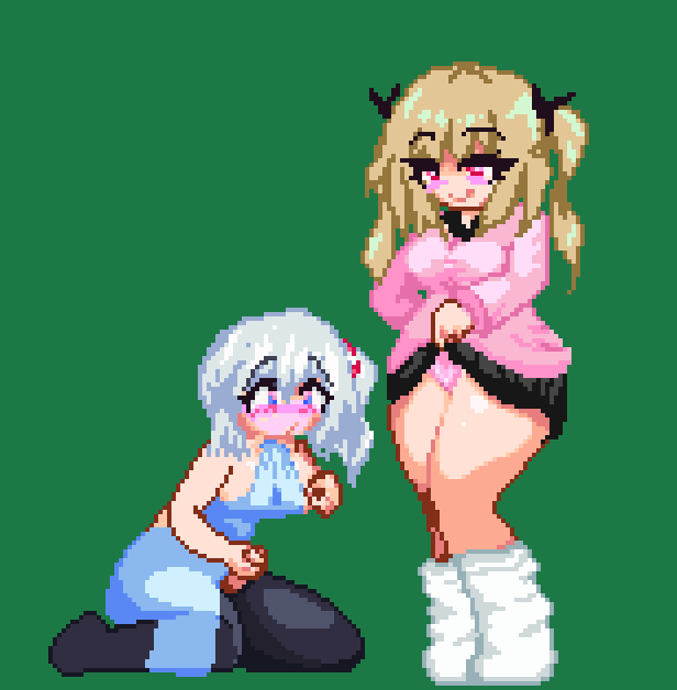 ふたなりヒロインがパンチラ色仕掛けされるやつ 