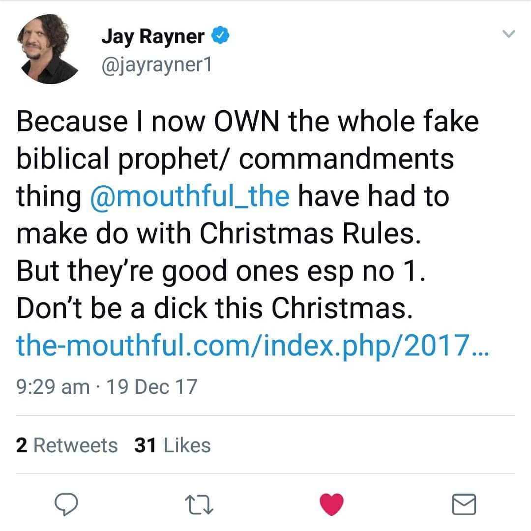 One of the best moments in our past life as a daily periodical... <a href="/jayrayner1/">Jay Rayner</a>  giving us praise.